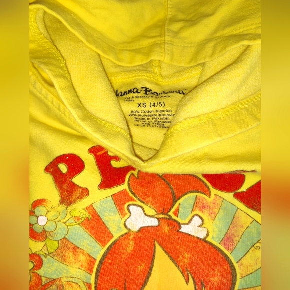 The Flintstone Peace Pebbles hoodie size XS ages 4-5 - Picture 3 of 3